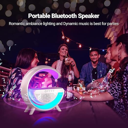 G-Shape LED Wireless Charging Speaker Lamp