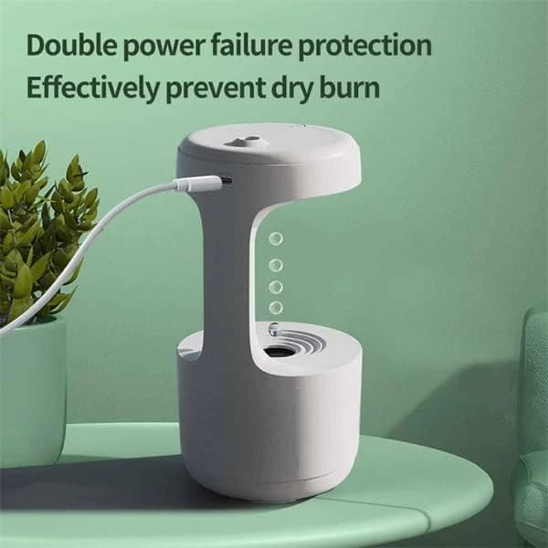 Anti-Gravity Clock Humidifier with Night Light & Decor – 6M Warranty Portable Room Air Purifier