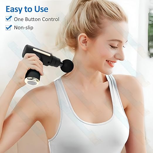 Rechargeable Handheld Percussion Massage Gun Machine for Deep Tissue Muscle Massage Body Relaxation Pain Relief Muscle Relaxation for Men and Women