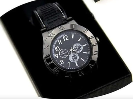 2 in 1 Electronic Cigarette Lighter Watch with USB Rechageable Sporty Wristwatch Stylish Cigarette Lighter Watch, Multifunctional